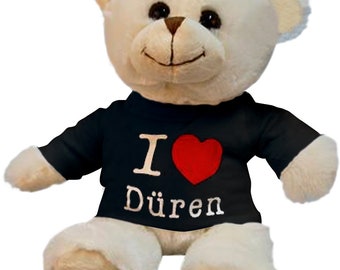 TEDDY OURS avec T-SHIRT - I Love Düren - Ours en peluche