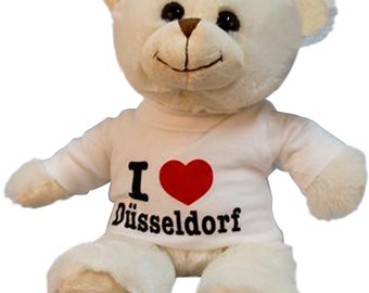 TEDDY BEAR with T-SHIRT - I Love Düsseldorf - Teddy cuddly bear