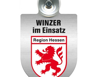 Einsatzschild Windschutzscheibe - WINZER im Einsatz - Personalisierbar - 309466