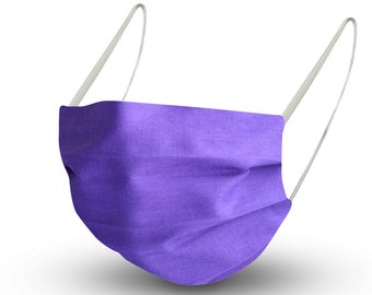 Cover mask, cotton textile mask with fleece - purple - 15425 + free addition