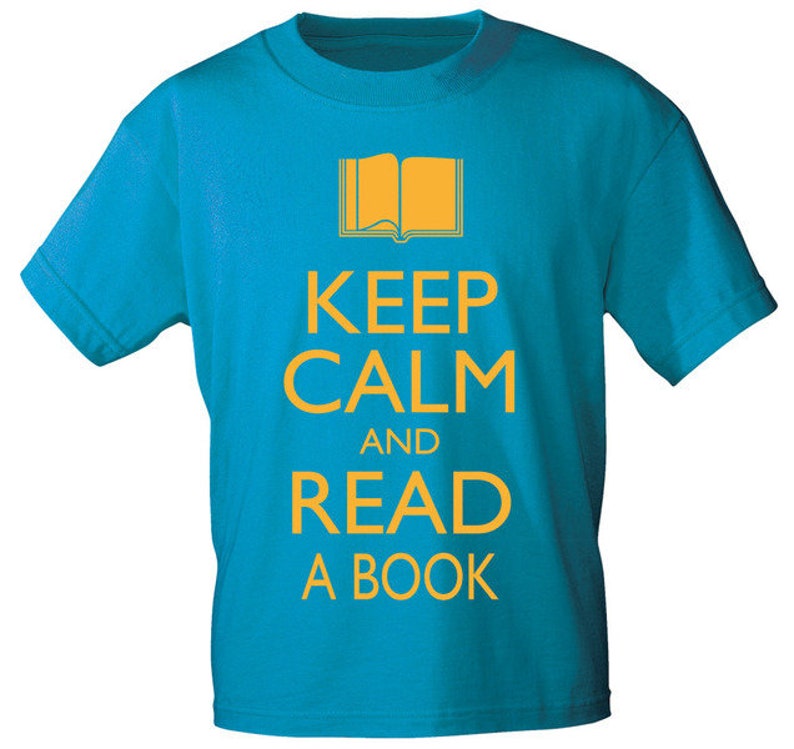 T-Shirt S-Xxl Keep Calm And Read A Book 12901 Bild 1