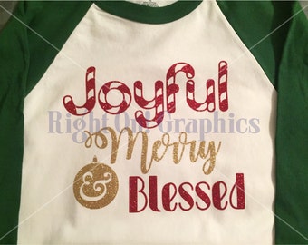 Merry gioiosa & Beato - vacanza SVG - Natale SVG - dxf - png - inverno svg - sagoma - tagliare File - File di taglio Natale - Cricut File