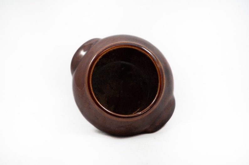 Succulent Planter Cactus Planter Vintage Brown Ceramic Planter Cachepot