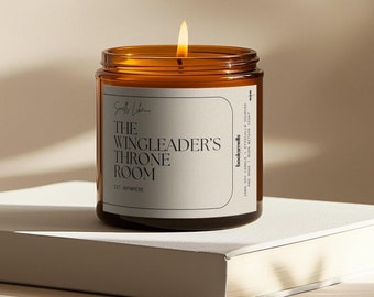The Wingleader’s Throne Room | Fourth Wing Inspired Candle | Tobacco, Oak, Clove Scented Soy Candle