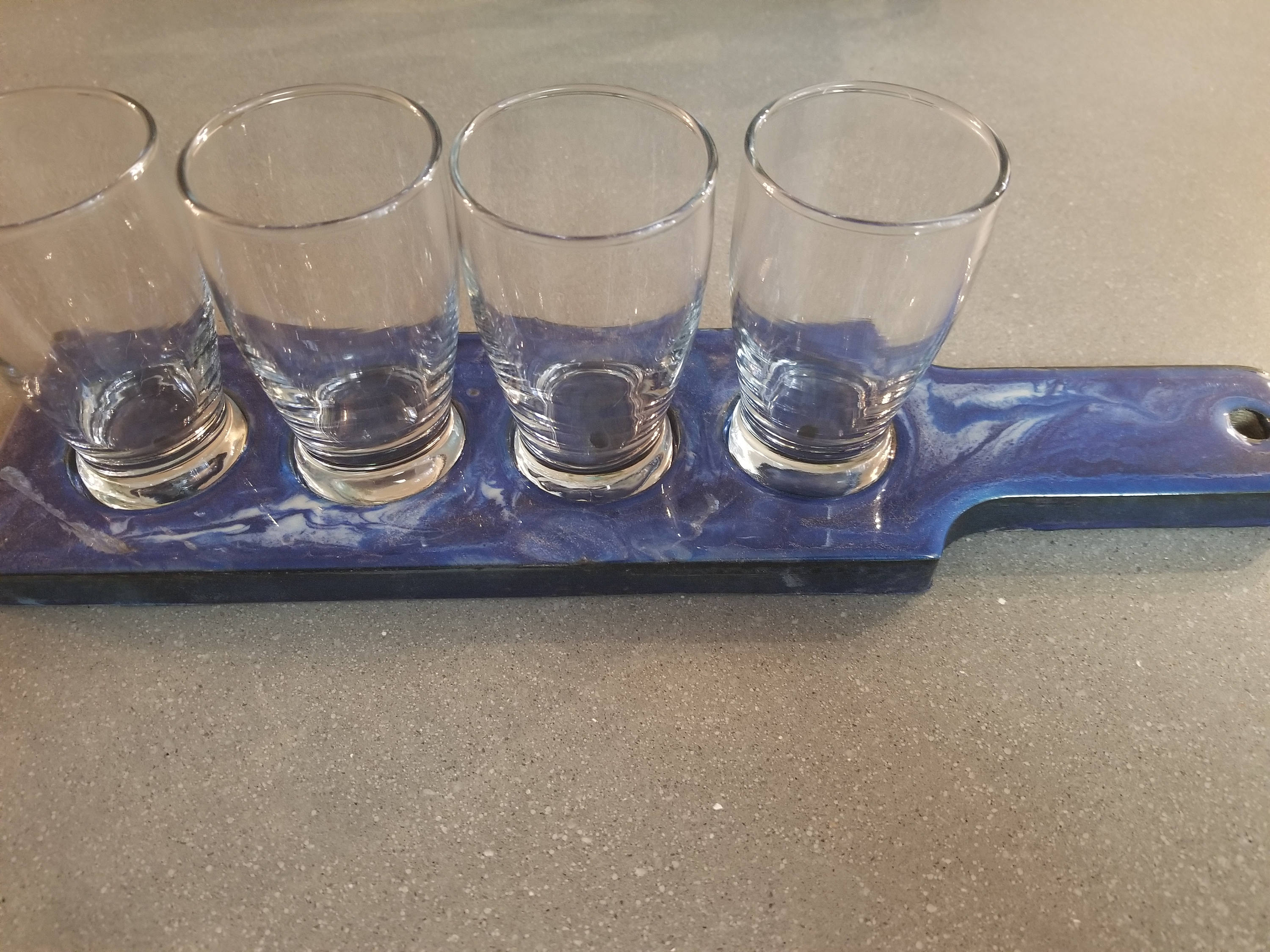 Epoxy Covered Beer Flight Paddle Etsy