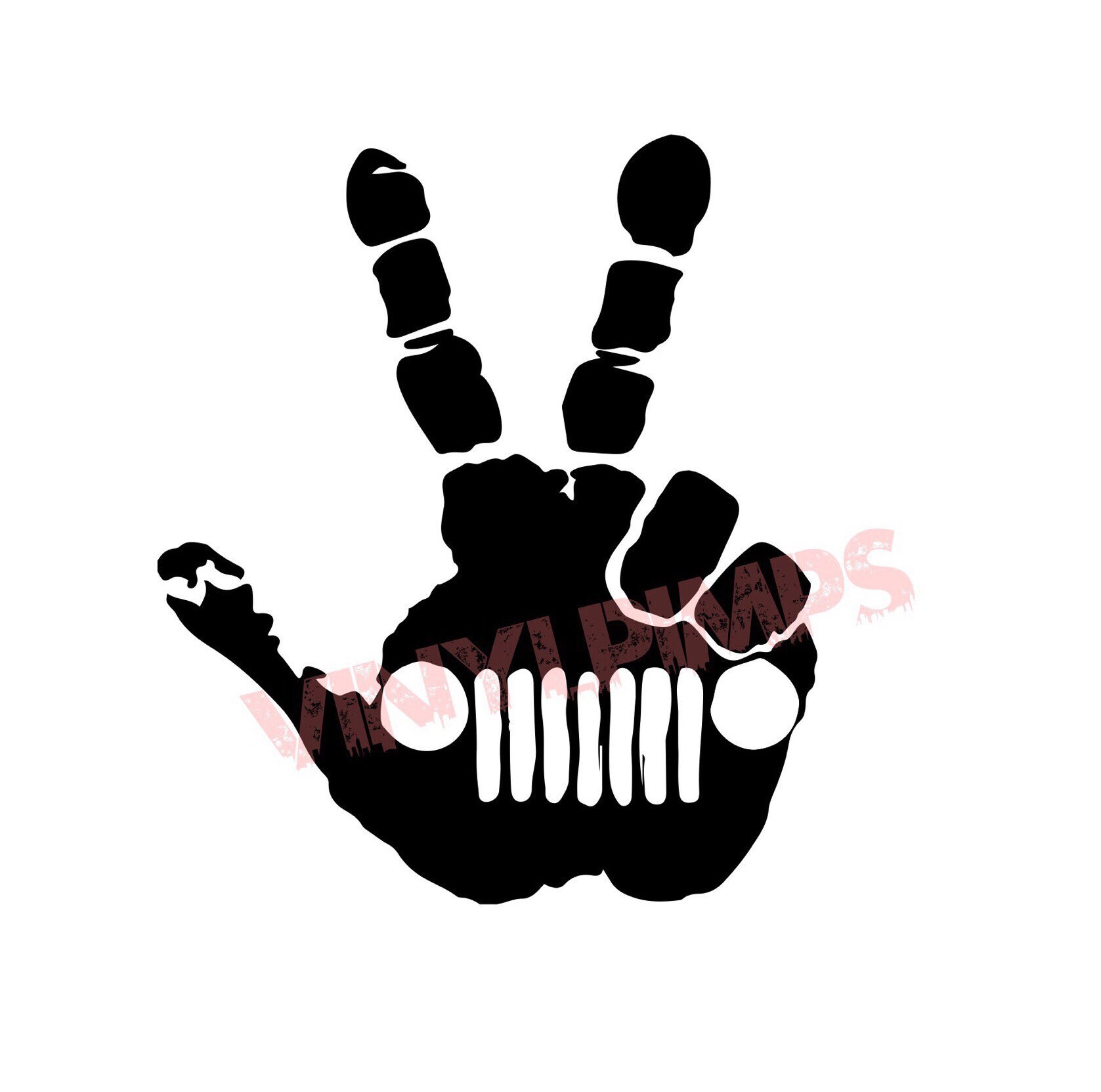 Jeep wave Decal Peace Sign Jeep Wrangler Unlimited Sahara Etsy