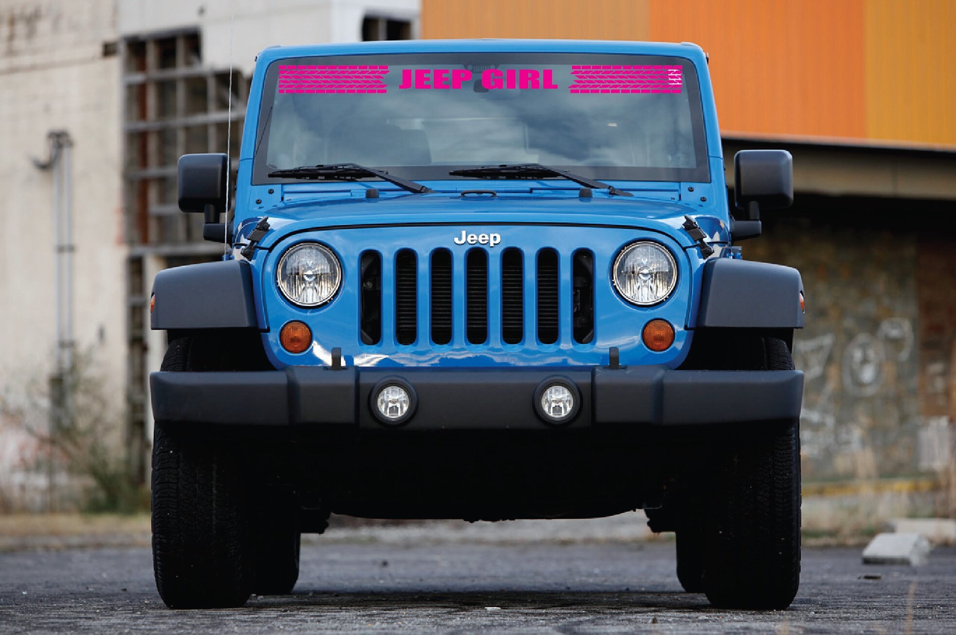 Jeep Girl Tire Tread Windshield Vinyl Decal Sticker Etsy