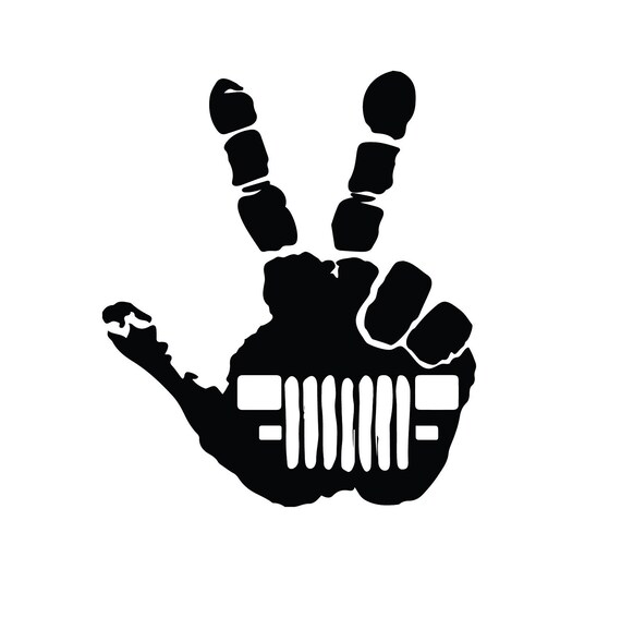 White Jeep Wave Svg