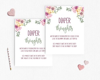Baby Shower Diaper Thoughts - Signs Game Decoration - Forest Animals ...