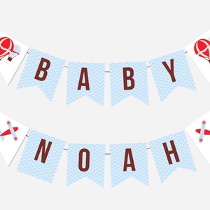 Baby Shower Birthday Printable Flag Banner Decoration - Precious Cargo