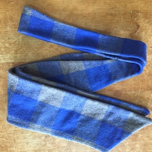 Cerulean and Grey Flannel Shaped Stock Tie