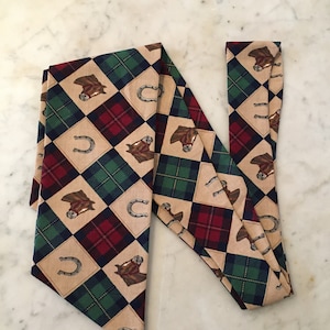 Equestrian Plaid Stock Tie