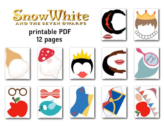 Printable Snow White Princess Picture Booth Props, Snow White and 7 Dwarve Picture Booth Props, Fast Obtain Snow White Celebration Props 0400 photo regarding Snow White Printable identified as Printable Snow White Princess Photograph Booth Props, Snow White and 7 Dwarve Photograph Booth Props, Quick Obtain Snow White Occasion Props 0400