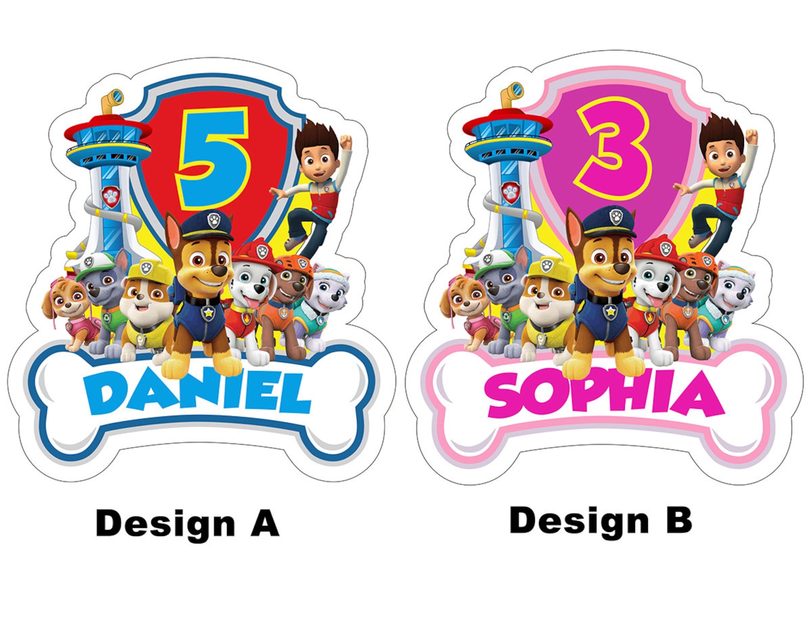 Printable Paw Patrol Cake Topper DIY Paw Patrol Party Etsy