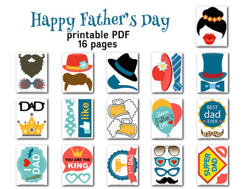 Printable Father s Day Photo Booth Props Happy Etsy printable-father-s-day-photo-booth-props-happy-etsy