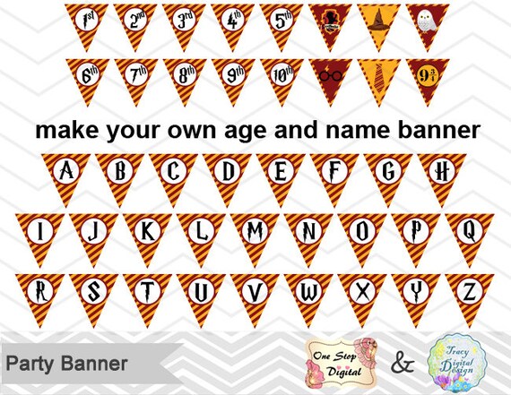 Printable Party Banner Digital Birthday Party Banner Instant Etsy