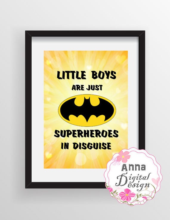 Printable Batman Wall Art Batman Typography Poster Art Print Etsy