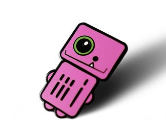 Robot Pin, Robot Jewelry, Pink Robot Pin, Robot Accessories, Girls Pins, Boys Pins, Robot Pins, Robotics, Robot Lover, Lapel Pin, Fun Design