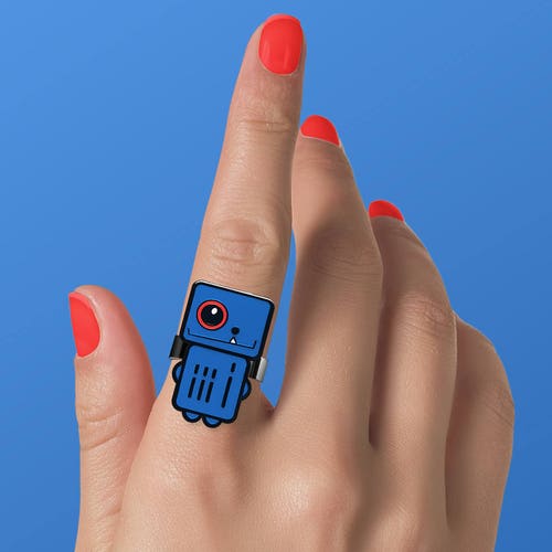 Robot Ring Etsy