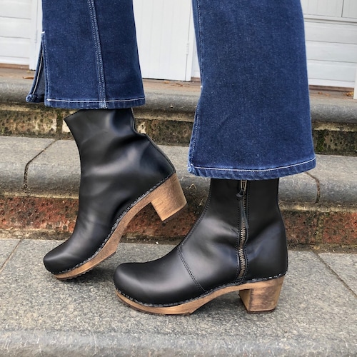 clog heel boots