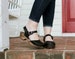 Swedish Clogs Sweden Low Wood Black Leather by Lotta from Stockholm / Wooden Clogs / Sandals / Low Heel / Mary Jane / lottafromstockholm 