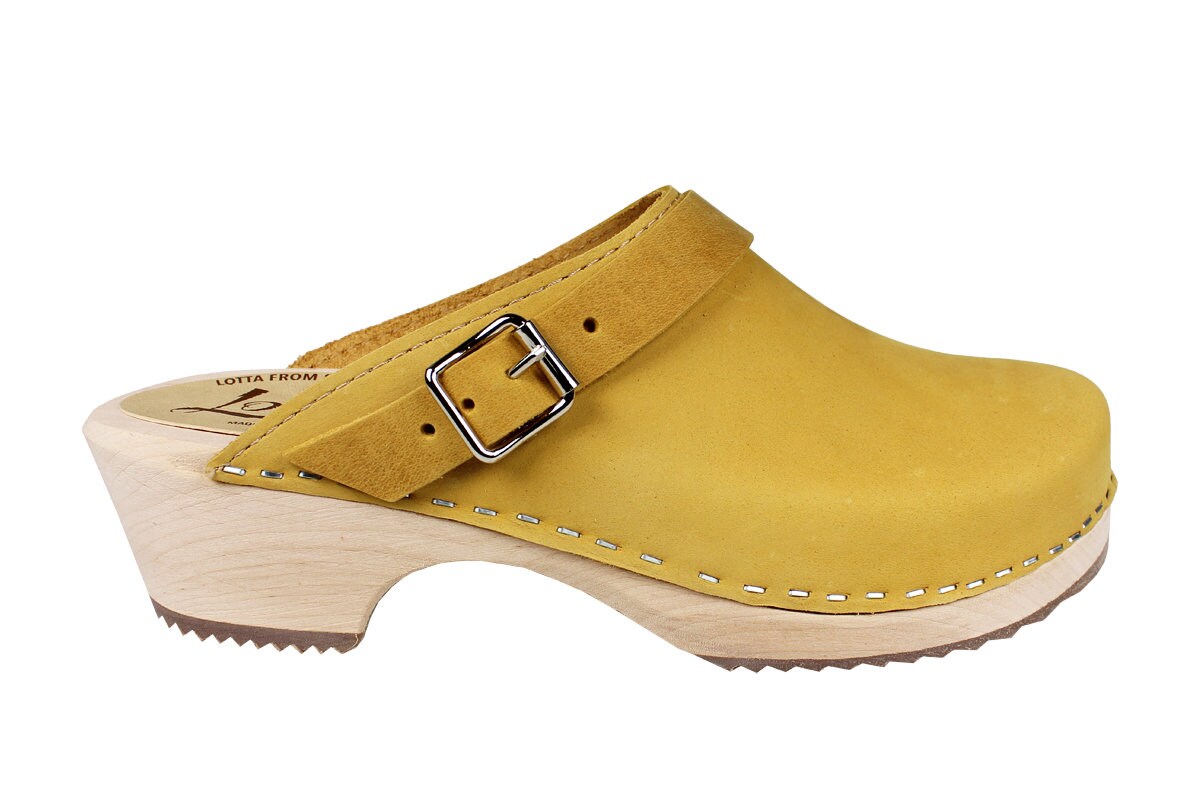 mustard yellow clogs