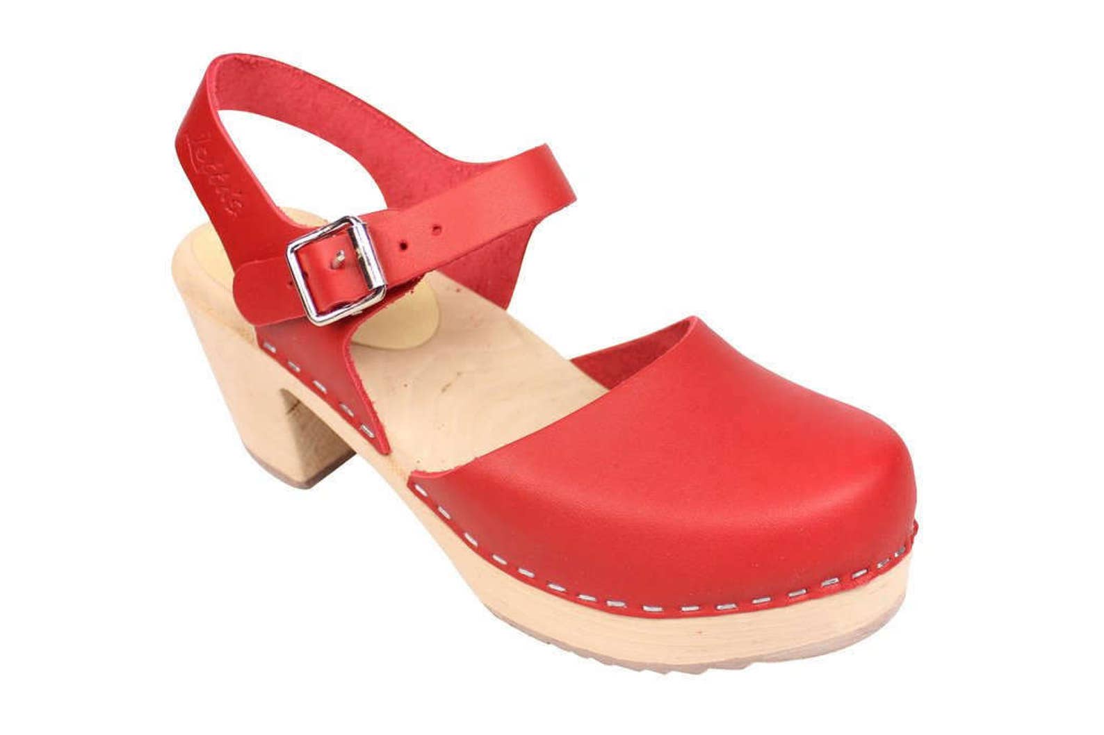 Swedish Clogs Highwood Red Leather by Lotta From Stockholm / - Etsy