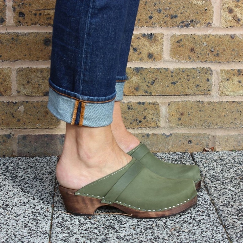 nubuck clogs