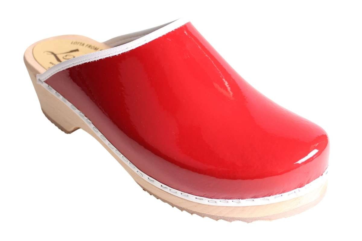 Vintage Suede Red Clogs Schoenen damesschoenen Klompen & Muilen 