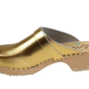 Swedish Clogs Sweden Classic Gold Leathe by Lotta From Stockholm ...