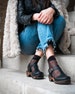 Swedish Clogs Sweden Low Wood TBar Black Leather by Lotta from Stockholm / Wooden Clogs / Low Heel / Mary Jane / lottafromstockholm 