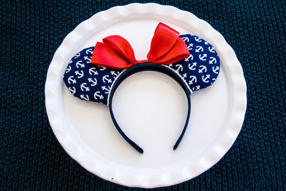 Disney Cruise Nautical Ears Headband Minnie Mickey Mouse headband Disney cruise ears for ocean  main image 2