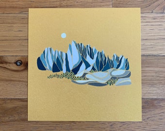 The Minarets - mammoth lakes minimalist mountain art