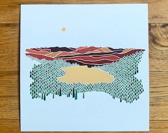 Donner Lake - mountain art, alpenglow, tahoe, truckee