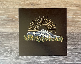 Crested Butte - mountain art, alpenglow, colorado