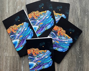 Sierra Softcover Notebook - mountain art, alpenglow, journal, outdoor art