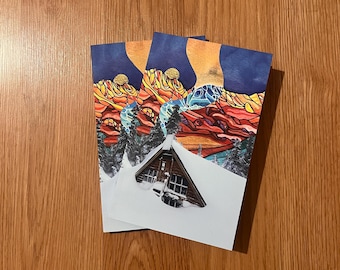 Hut Notebook - backcountry skiing mountain journal notebook