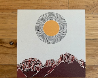 Pieces of the Grand -grand canyon minimalist desert art earth tones