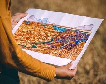 The Grand - desert watercolor art