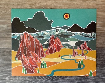 Garden of the Gods - minimalist art, colorado, pikes peak