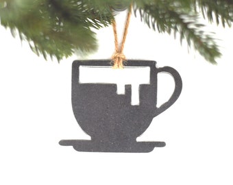 Coffee Cup Ornament: Cute Coffee and Latte Espresso Cup Ornament for Coffee Shops and Barista Gift Home Coffee Corner