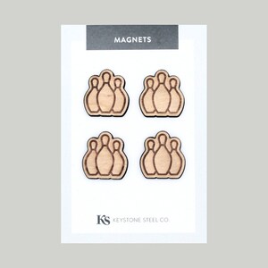 Bowling Pin Sport Magnet Pack of 4
