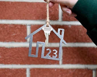 New Home '23 Ornament Home Keychain Key Holder Key Chain Home Gift for New Home Owners Key Hooks Moving Gift