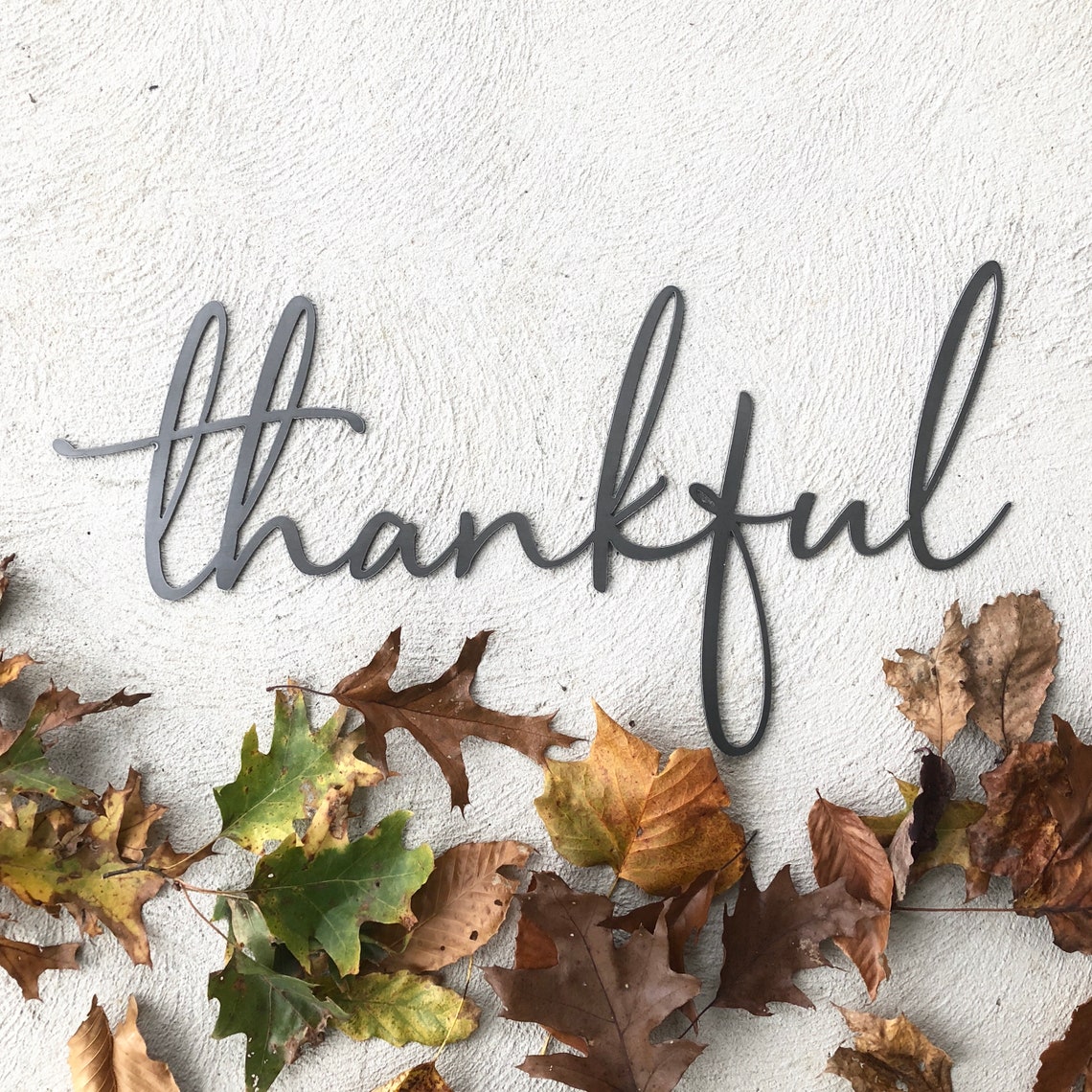 Thankful Script Wall Decor | Etsy