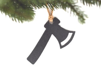 Axe Ornament: Grizzly Man Lumber Jack Ornament Cabin Ornament Outdoor Camping Axe Throwing Adventure Axe Throw Memory