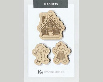 Imanes de jengibre, paquete de 3