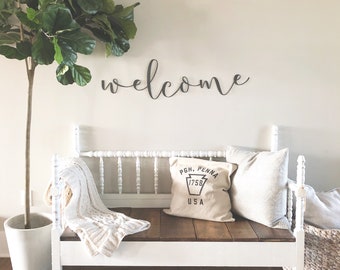 Merry Christmas Handwritten Script Wall Decor | Etsy