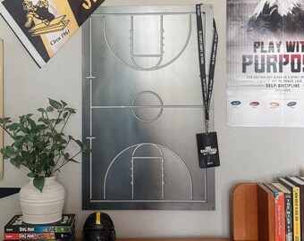 Decoración de pared magnética de cancha de baloncesto