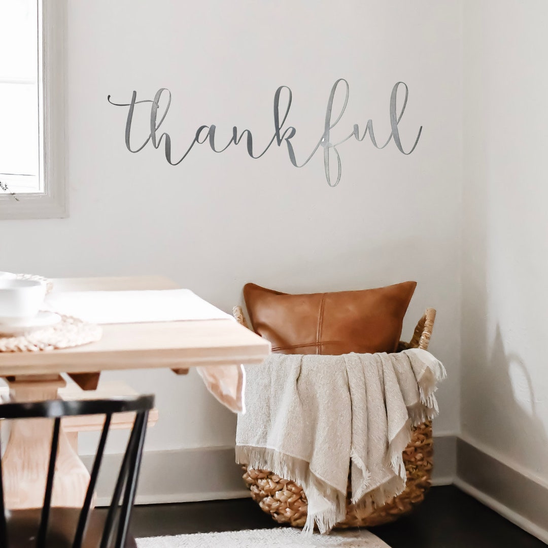Thankful Script Wall Decor - Etsy