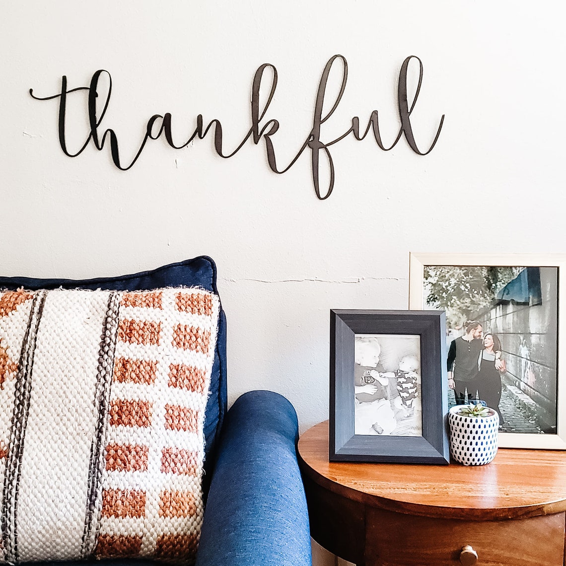 Thankful Script Wall Decor Etsy